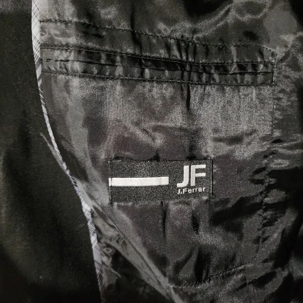 NWT Jf j.ferrar men’s wool bland pea coat black medium - Picture 6 of 9